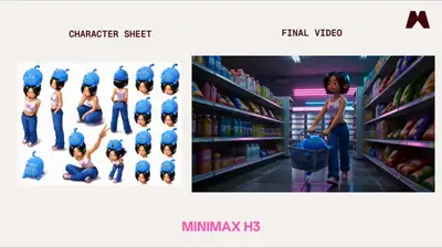 3D Cartoon Cat in Convenience Store Video