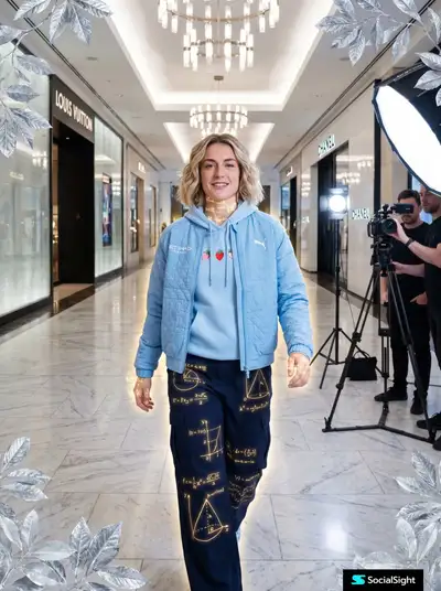 Fashion Photoshoot with Mathematical Glow