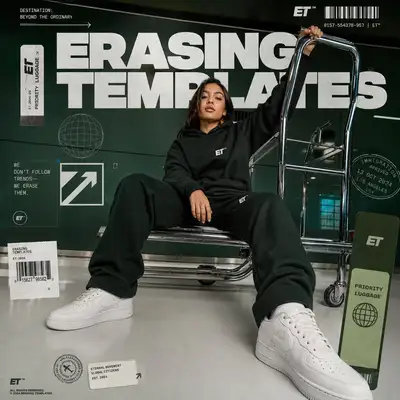 Ultrarealistische Streetwear-Flugplatz-Werbekampagne