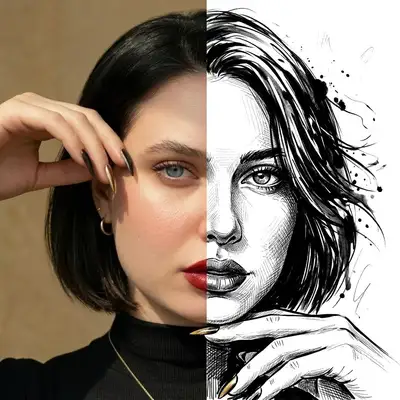 Split-Face Dual-Style Portrait Prompt
