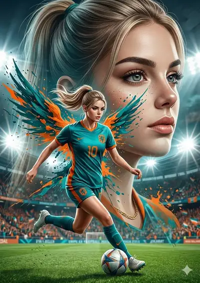 Fußballspieler-Doppelbelichtungs-Sportposter