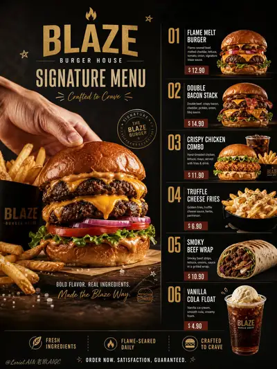Premium WOK CANTEEN Chinese Fast-Casual Menu Poster