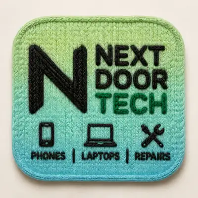 Knitted wool style logo design for a tech repair shop