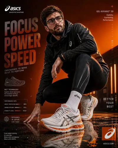 ASICS スプリントスタート スポーツ広告