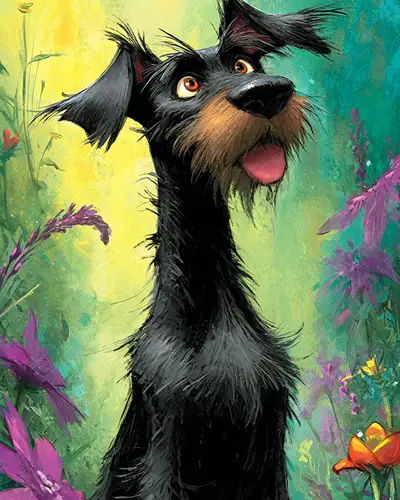 Children's Book Cover of Mischievous Miniature Doberman