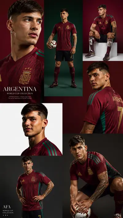 Argentina national team fashion editorial collage