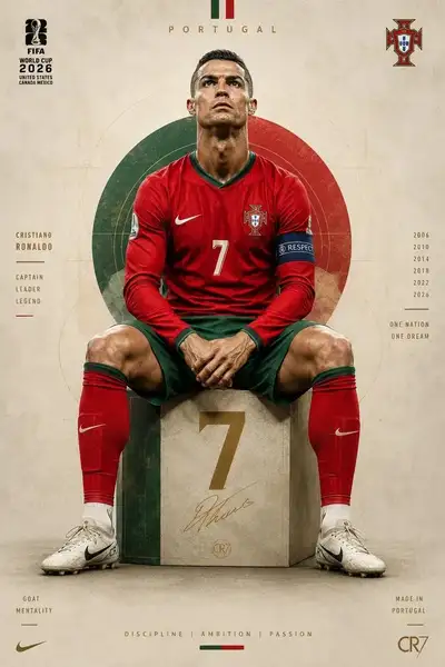 Portuguese football legend portrait on a numbered cube