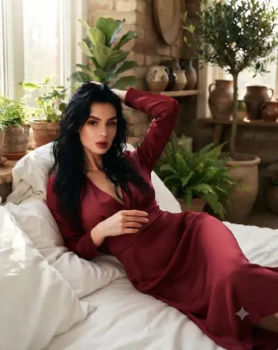 Crimson Dress Portrait Series