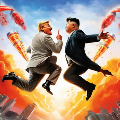 Trump y Kim en estilo de póster de White Men Can't Jump