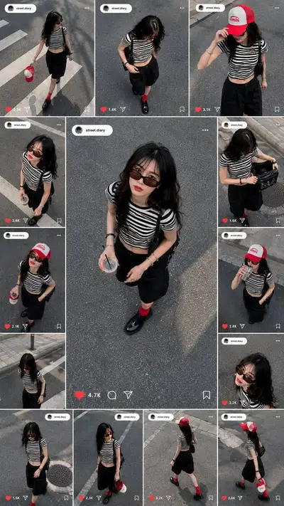 Instagram Grid Collage Fashion Prompt