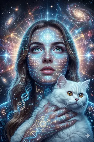 Cosmic Visionary Woman Portrait