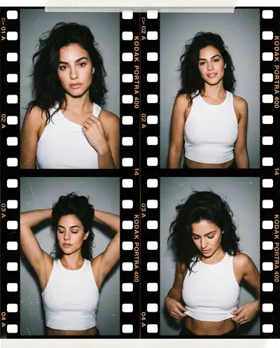 Film Contact Sheet Editorial Portrait