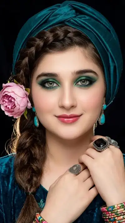 Hyper-realistic Fashion Editorial Portrait with Turban
