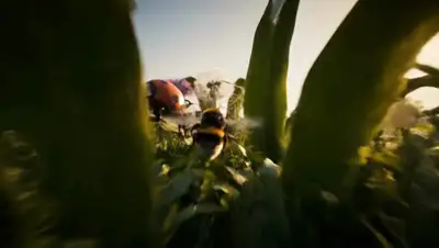 Insect Survival Cinematic Thriller Prompt