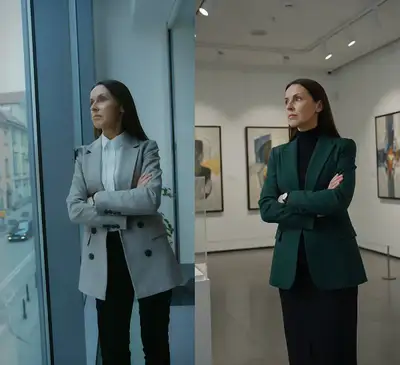 Place Woman in Multiple Locations with Fixed Framing