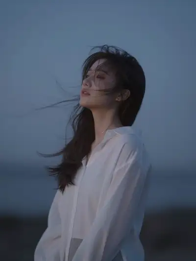 Character with a visible emotional aura reacting to surroundings