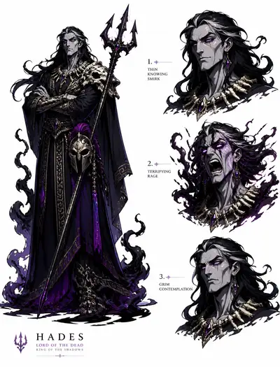 Hoja de referencia del personaje Hades