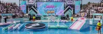 K-pop Summer Water Obstacle Challenge Video Prompt