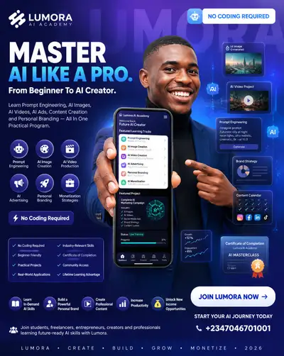 AI education academy marketing flyer