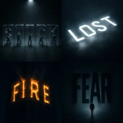 Surreal Cinematic Word Installation