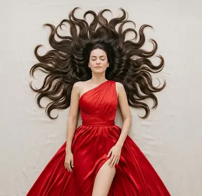 Overhead Flat-Lay Hair Art Portrait