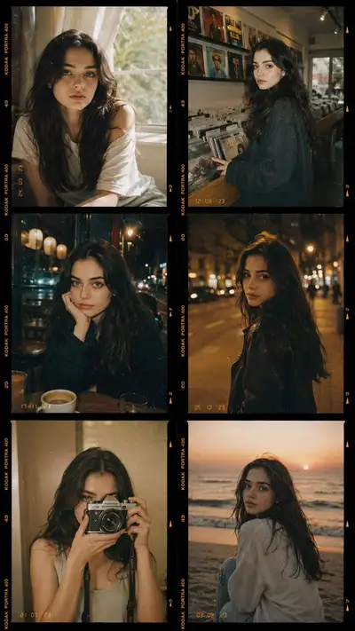 Prompt de Photo de Planche Contact de Film 35 mm Vintage