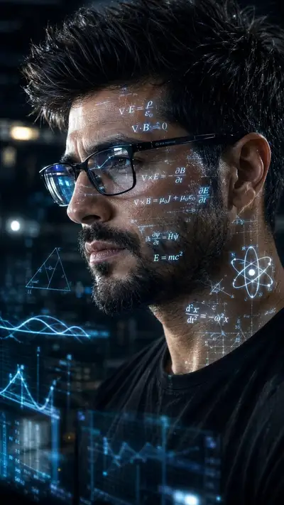 Futuristic Scientist Holographic Portrait