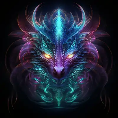 Neon Fractal Hologram Lawrencium Lights