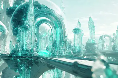 Futuristic Crystal Colony Art Prompt