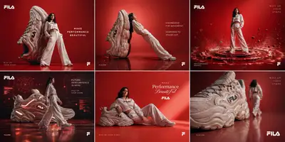Ultra-Premium Sports Fashion Campaign 6-Frame Grid