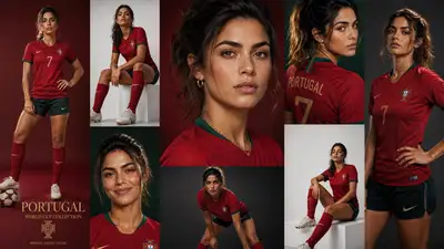 Portugal national team fashion editorial collage