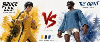 Cinematic VS Character Sheet for Bruce Lee vs The Giant