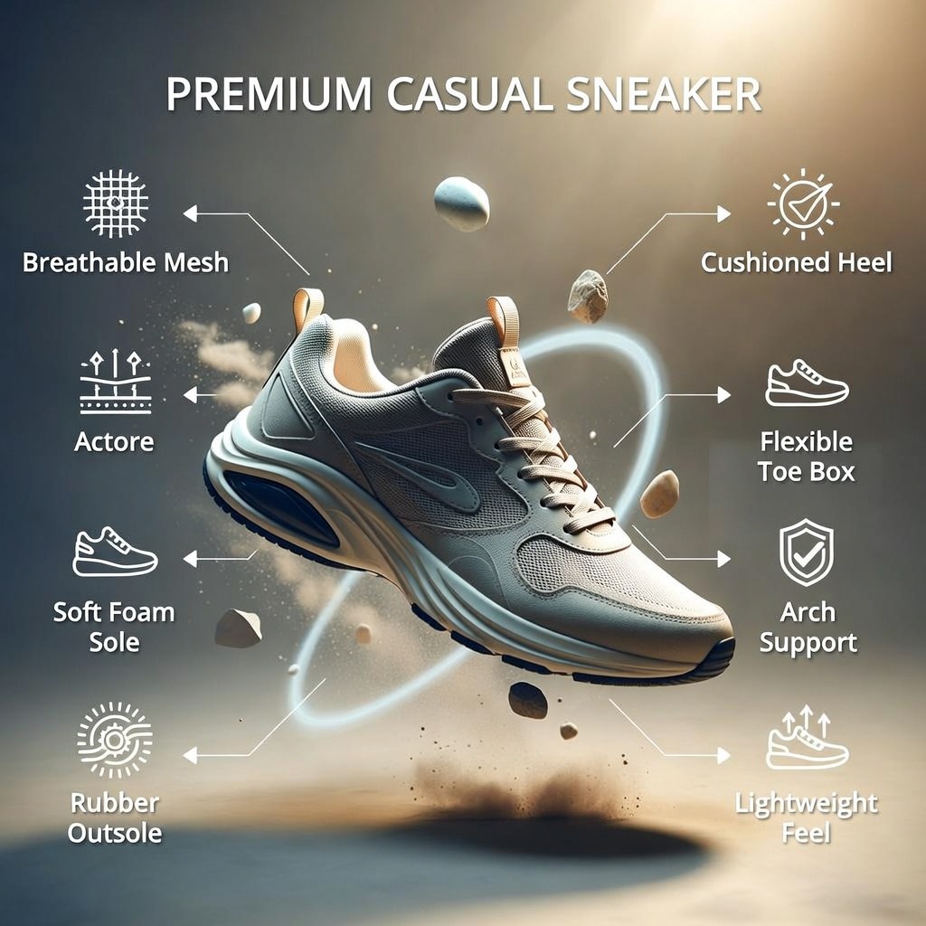 Premium Sneaker Product Infographic Generator