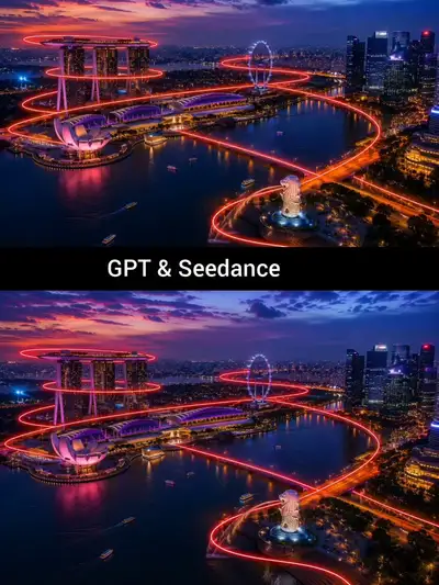 FPV Drone Video Over Singapore at Blue Hour