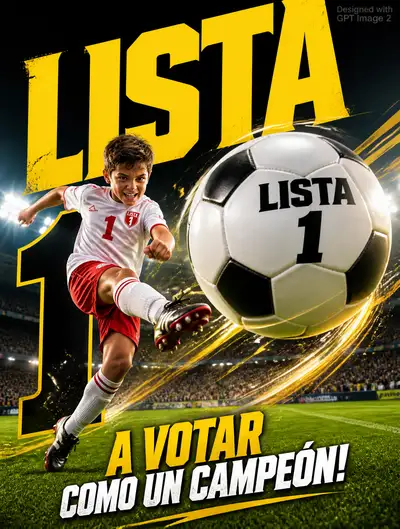 Kids football voting campaign advertisement poster