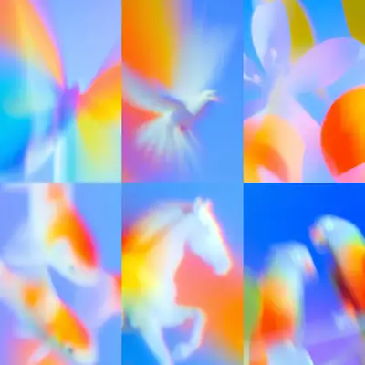 Colorful Blurry Gradient Motion Blur Style