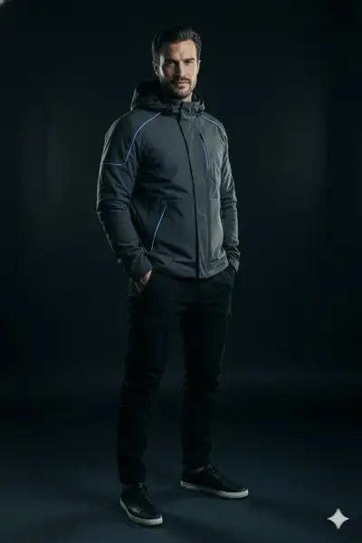 Futuristisches Cyber-Streetwear-Porträt, JSON-Prompt