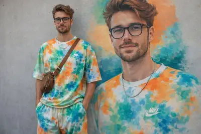 Stylish Young Man with Mural