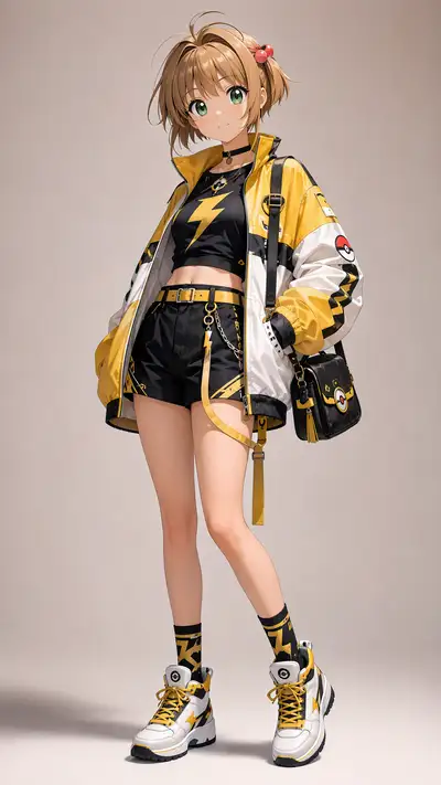 Pokémon-Inspired Anime Outfit Design Prompt