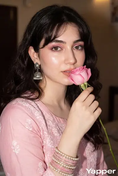 Glamorous Pink Traditional Portrait with Flash