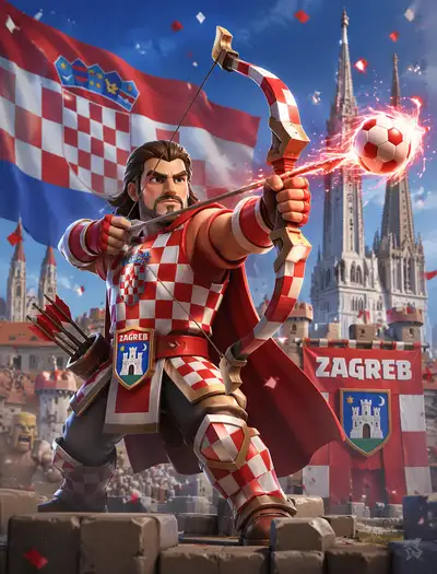 Croatia captain reimagined as a Clash of Clans archer