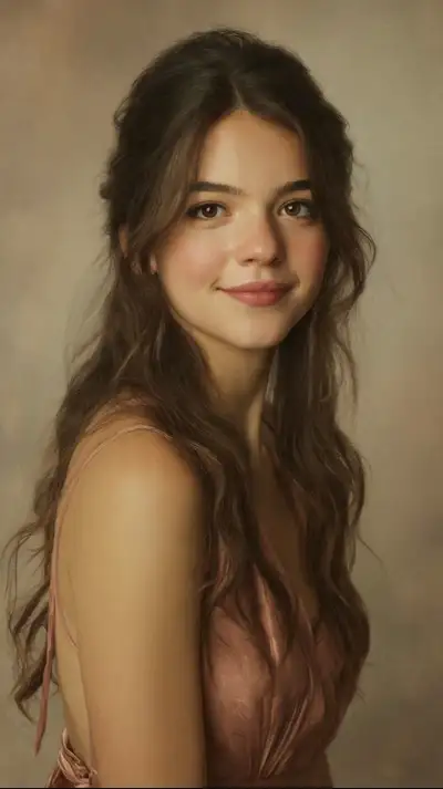 Portrait à l'huile de style Renaissance d'une femme