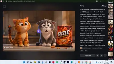 Pixar-style spicy snack commercial video prompt