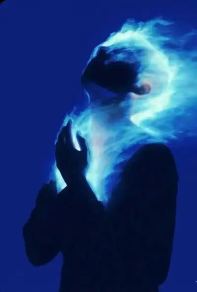 Escaping Consciousness Neon Silhouette