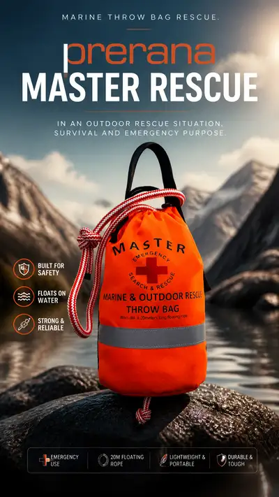 Marine Rescue Throw Bag Advertising Poster