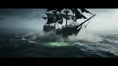 Haunted Pirate Ship Emerges from Fog