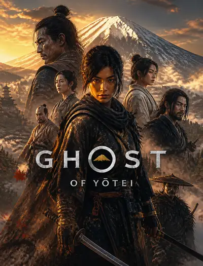 《Ghost of Yotei》游戏封面艺术概念