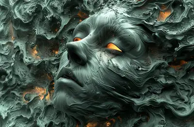 Fire Subject with Bio-Art Style