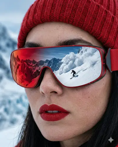 Alpine Thriller Fashion Closeup Portrait