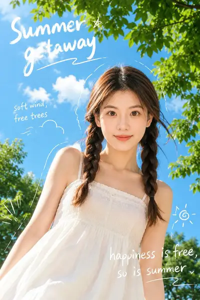 Summer Diary Selfie Portrait Prompt